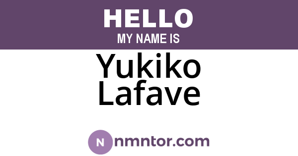 Yukiko Lafave