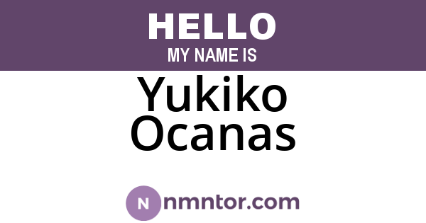 Yukiko Ocanas