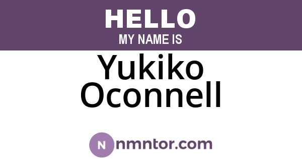 Yukiko Oconnell