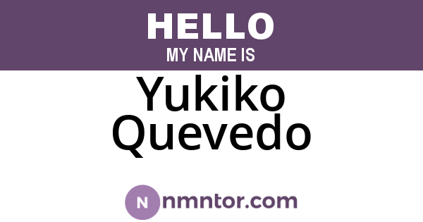 Yukiko Quevedo
