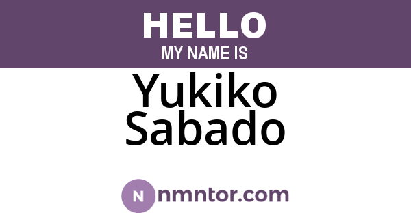 Yukiko Sabado