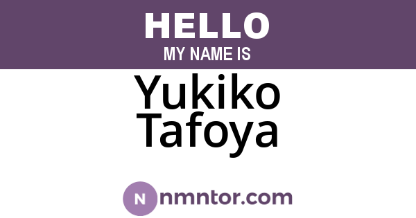 Yukiko Tafoya