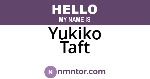 Yukiko Taft