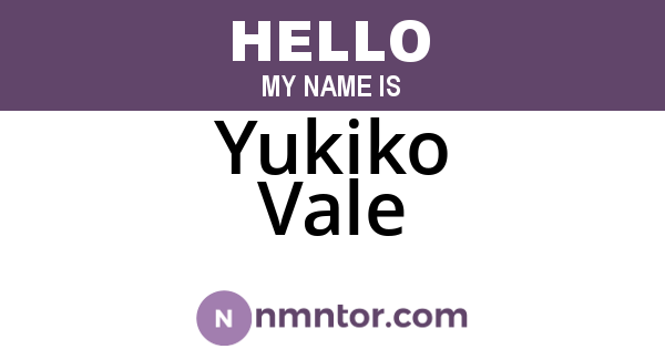 Yukiko Vale