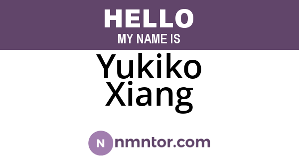 Yukiko Xiang