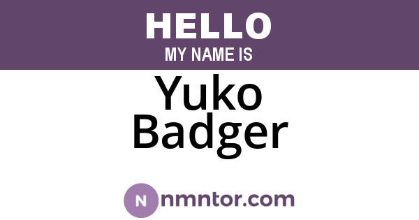 Yuko Badger