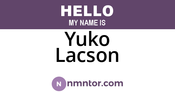 Yuko Lacson