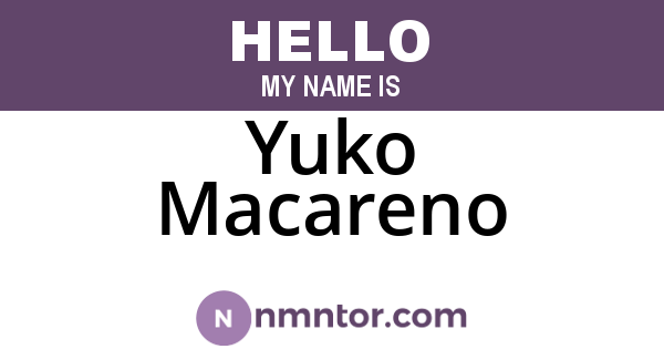 Yuko Macareno