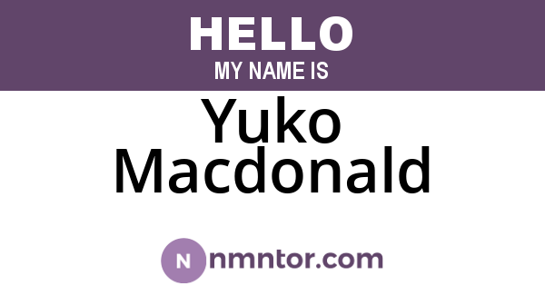 Yuko Macdonald