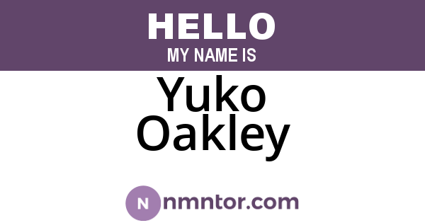 Yuko Oakley