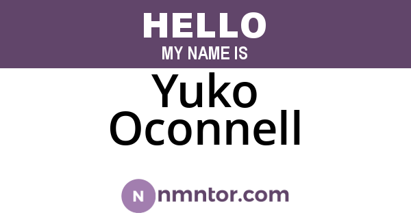Yuko Oconnell