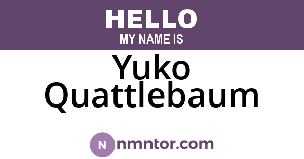 Yuko Quattlebaum