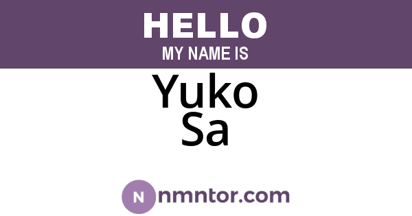 Yuko Sa