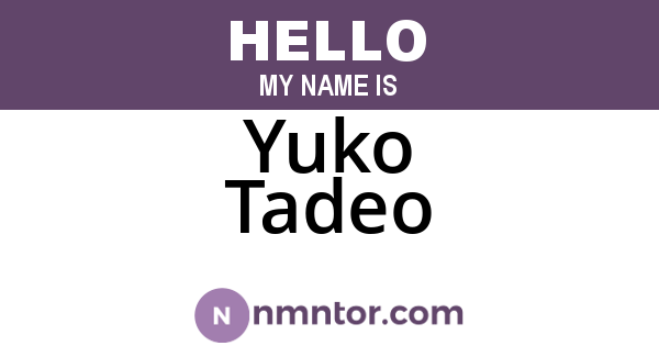 Yuko Tadeo