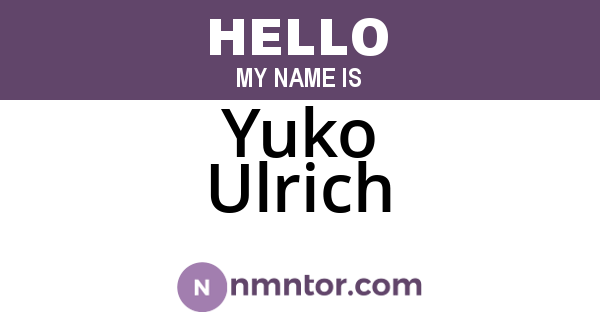 Yuko Ulrich