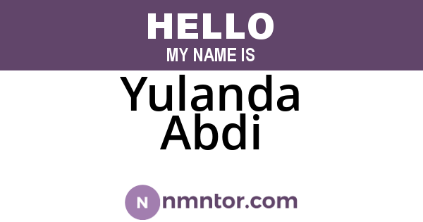 Yulanda Abdi