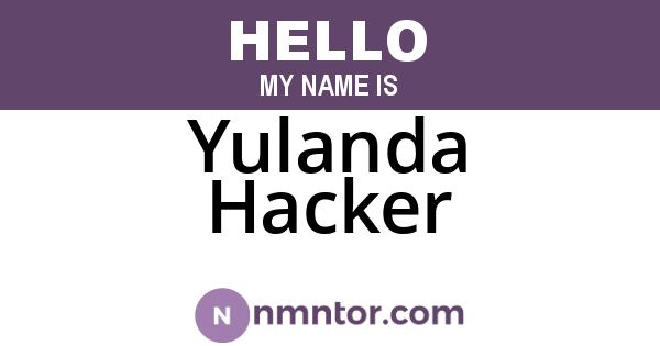 Yulanda Hacker