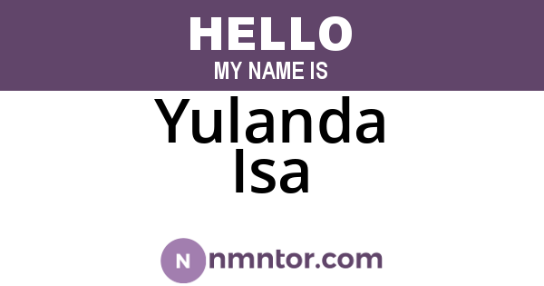 Yulanda Isa