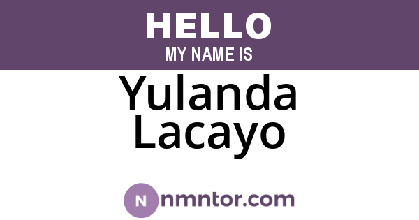 Yulanda Lacayo