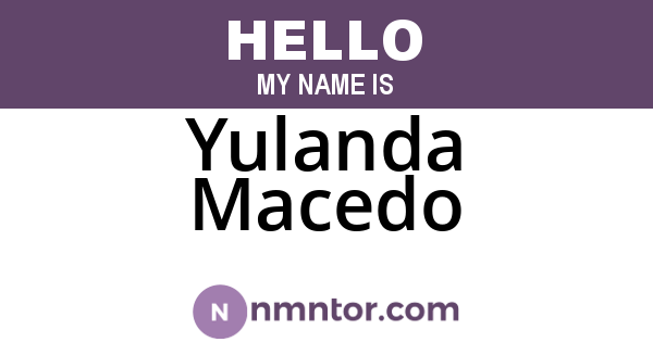 Yulanda Macedo