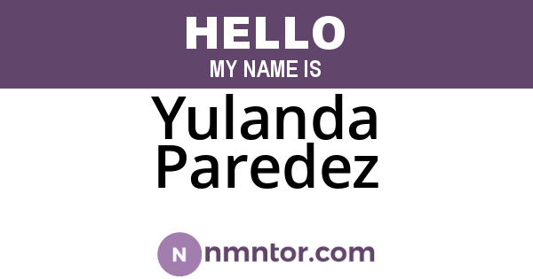 Yulanda Paredez