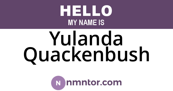 Yulanda Quackenbush