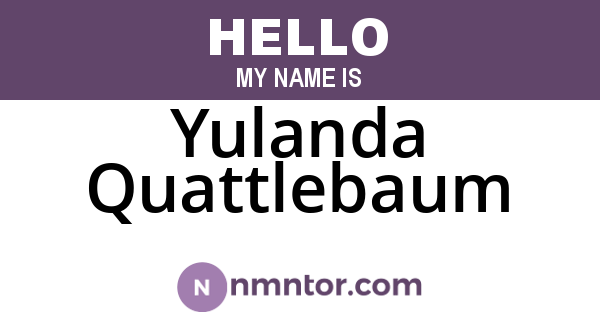 Yulanda Quattlebaum