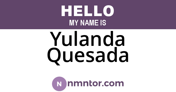 Yulanda Quesada
