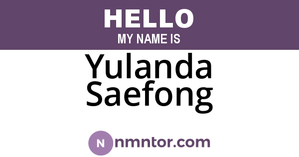 Yulanda Saefong