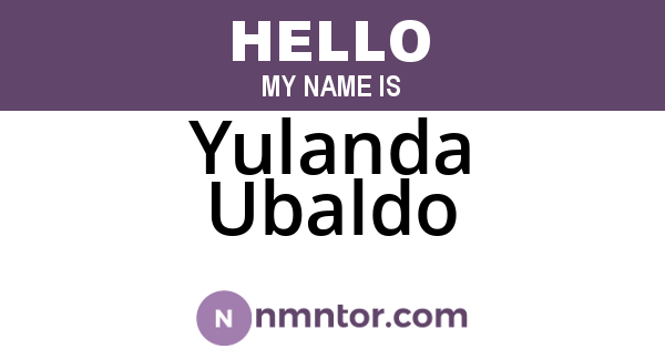 Yulanda Ubaldo