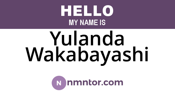 Yulanda Wakabayashi