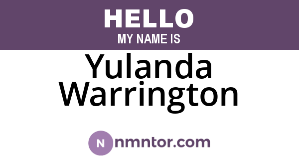 Yulanda Warrington