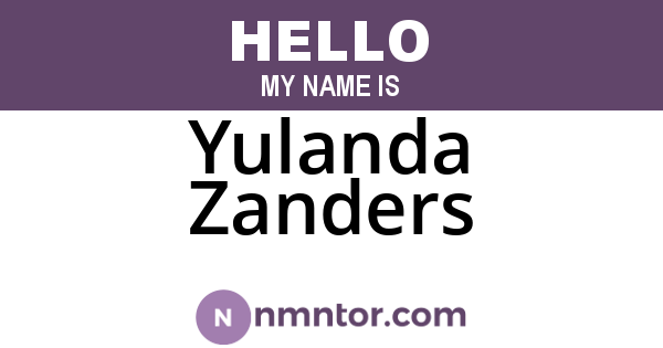 Yulanda Zanders