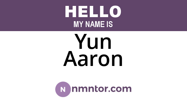 Yun Aaron
