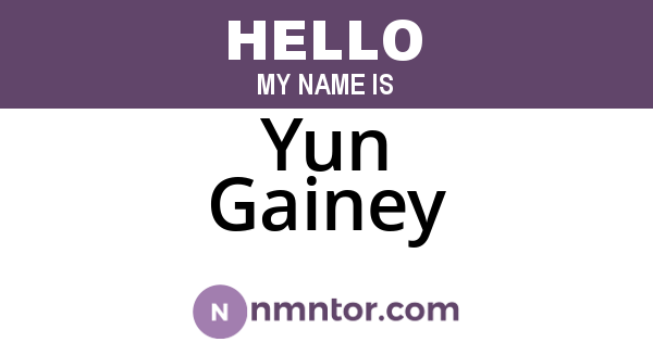 Yun Gainey