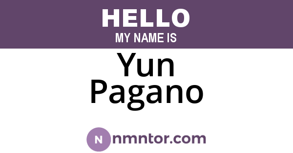 Yun Pagano