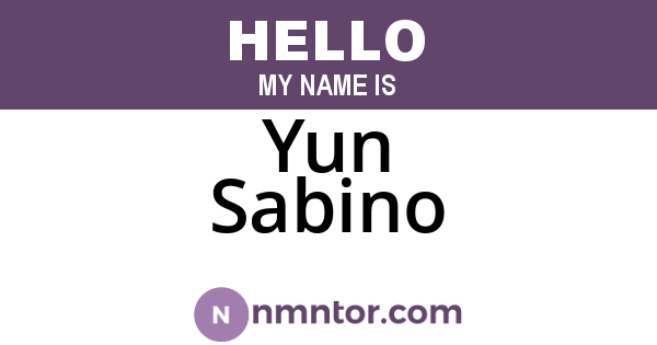 Yun Sabino