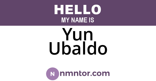 Yun Ubaldo
