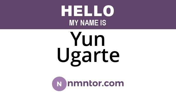 Yun Ugarte