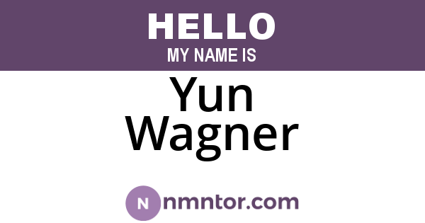 Yun Wagner