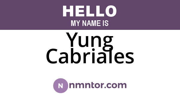 Yung Cabriales