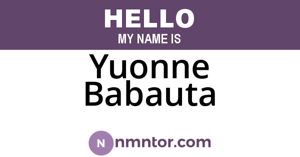 Yuonne Babauta