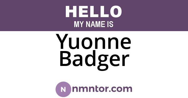 Yuonne Badger