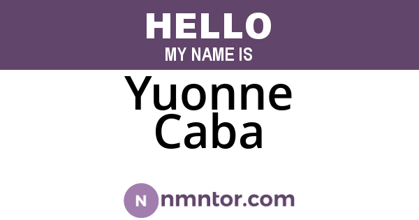 Yuonne Caba