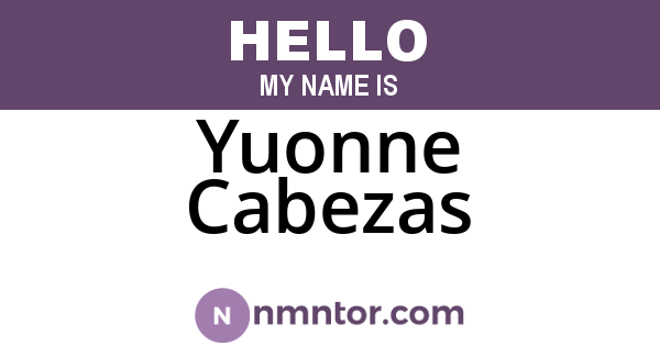 Yuonne Cabezas
