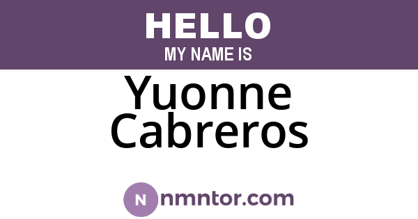 Yuonne Cabreros
