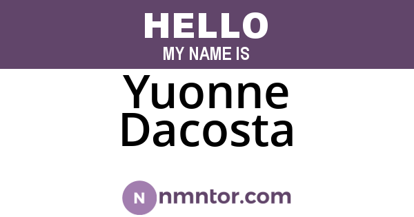 Yuonne Dacosta