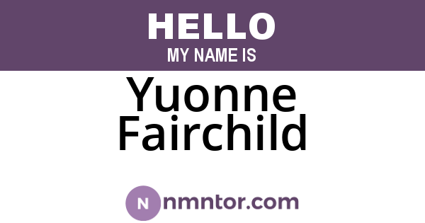 Yuonne Fairchild