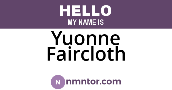 Yuonne Faircloth