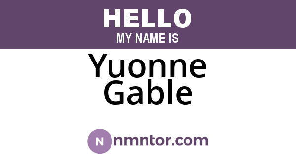 Yuonne Gable